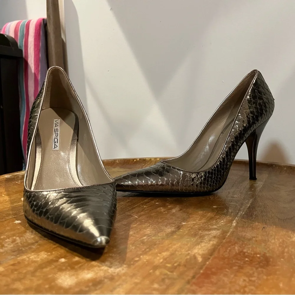 Vintage Via Spiga 4” Metallic heels - Picture 15 of 15